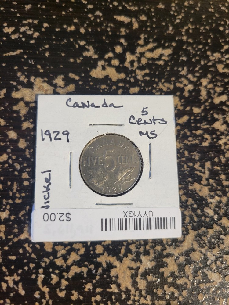 1929 - Canada ~ 5 Cents - NICKEL - King George V