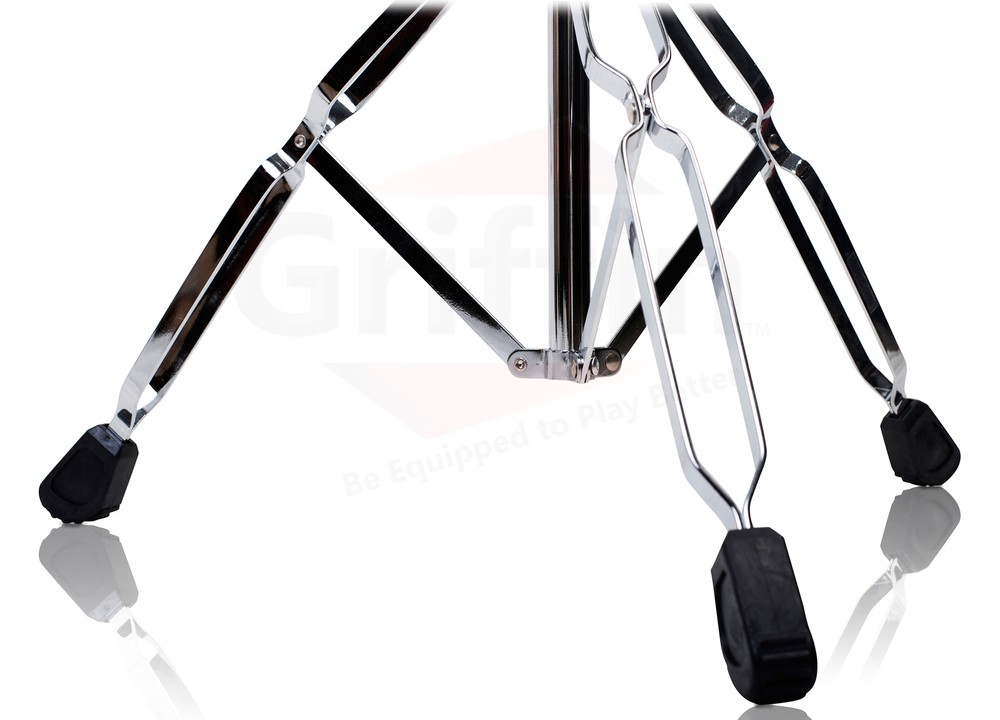 GRIFFIN 3-PACK Drum Throne, Snare Stand & Cymbal Stand Percussion BUNDLE Mount