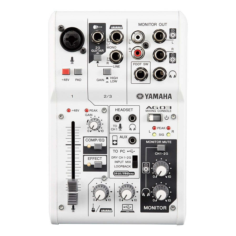 Yamaha AG03 Three Channel Mixer and USB Audio Interface