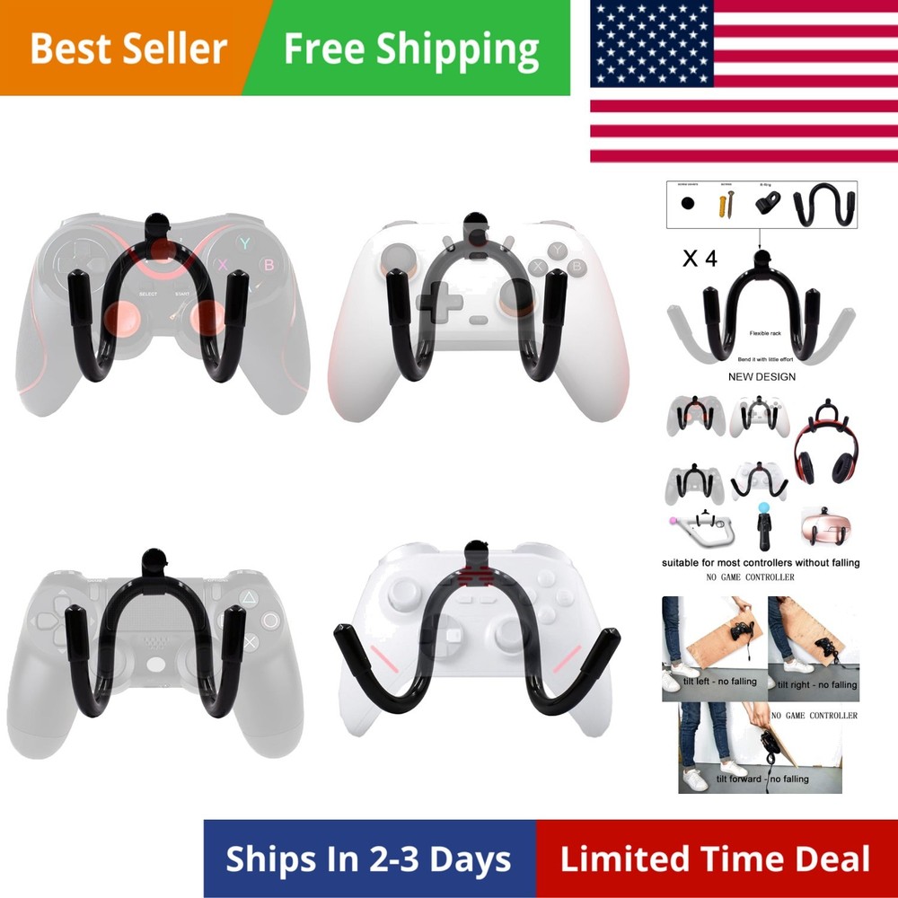 Universal Game Controller Organizer Wall Rack Wall Mount Wall Clip Wall Hange...