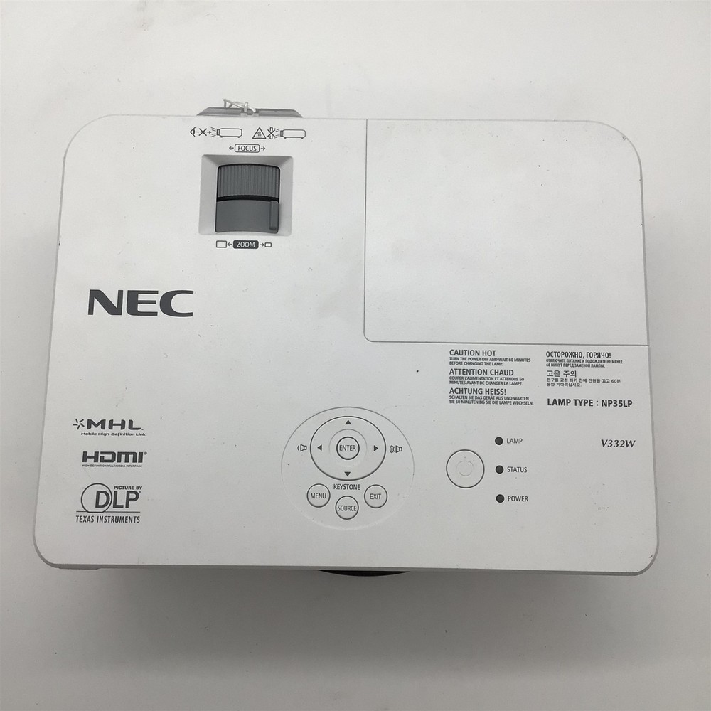 NEC NP-V332W DLP Projector Good Bulb