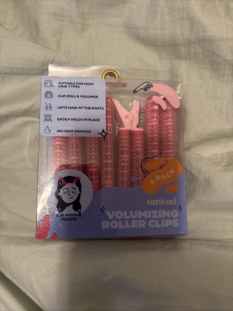 Hair Roller Clips Volumizing 4 Pack No Heat Damage for adding Volume