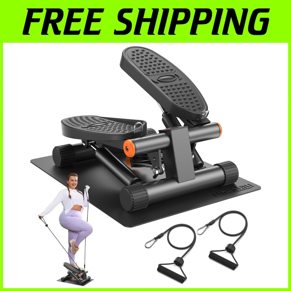 Portable Stepper with Resistance Bands-