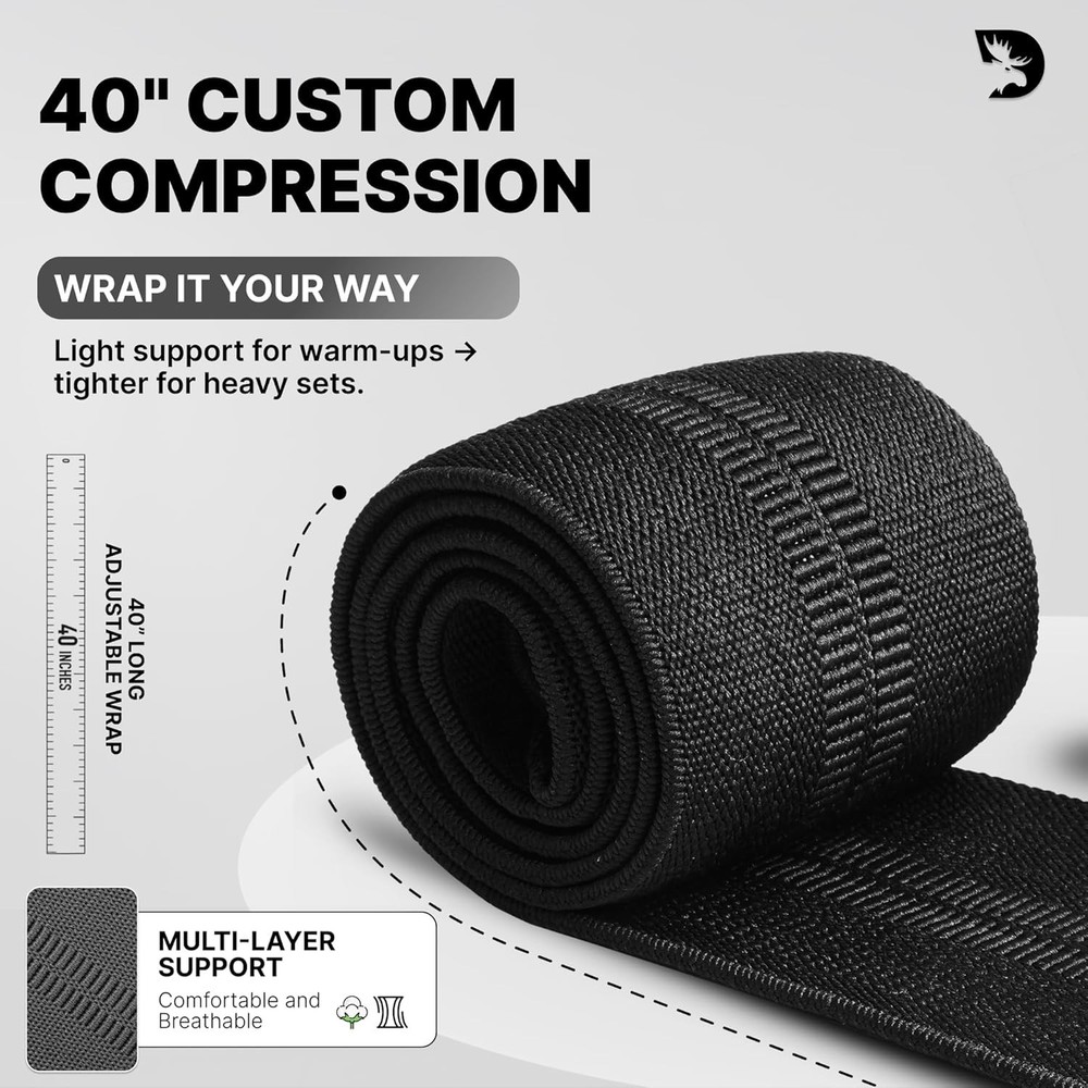 Breathable Elbow Wraps - 40'' Adjustable Straps for Joint Support & Performance
