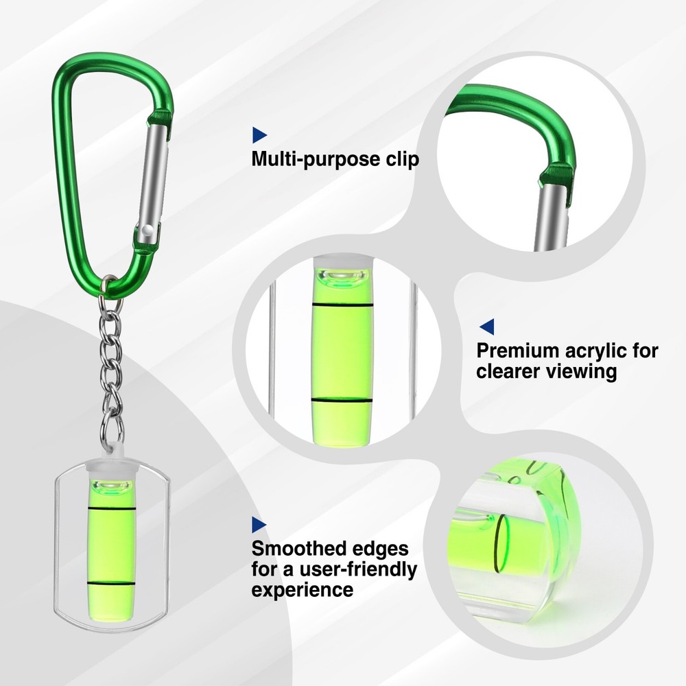 WORKPRO 3-Pack Small Bubble Level with Keychain Mini Pocket Tool Spirit Level