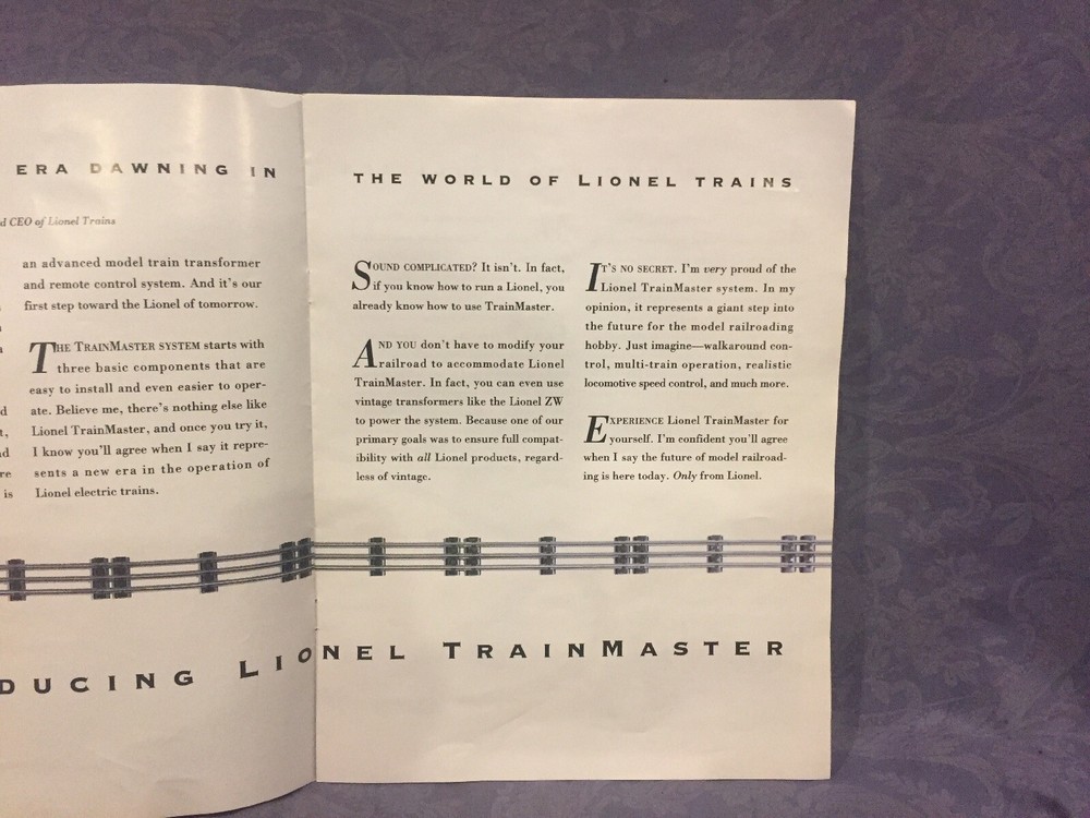 1994 Lionel Electric Trains Trainmaster Catalog