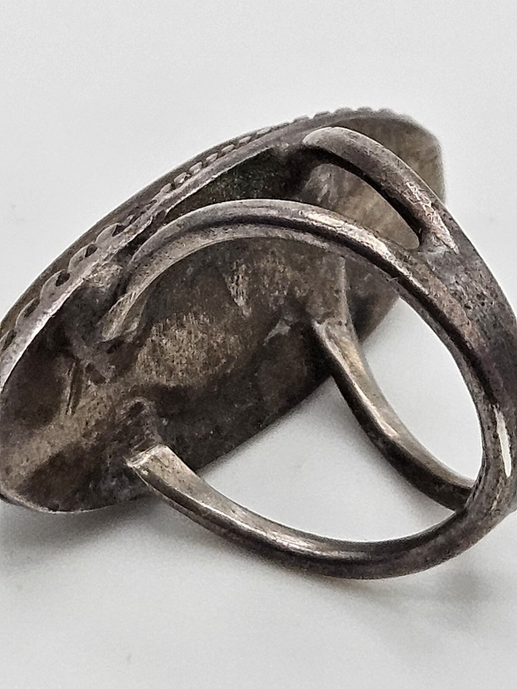 Vintage Southwest Sterling Stone Petite Ring Size 4