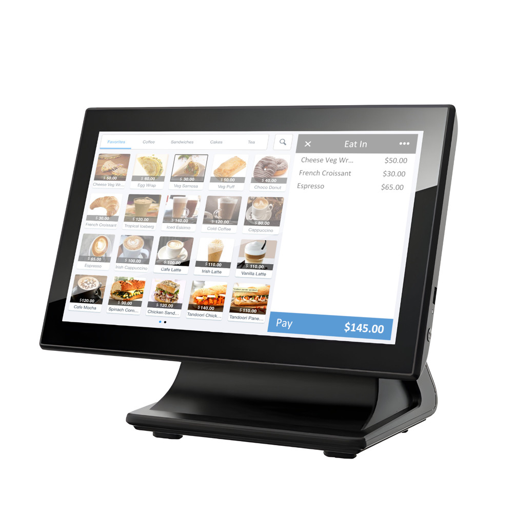 15.6" POS System, Cash Register Machine with Touch Screen & Win10pro