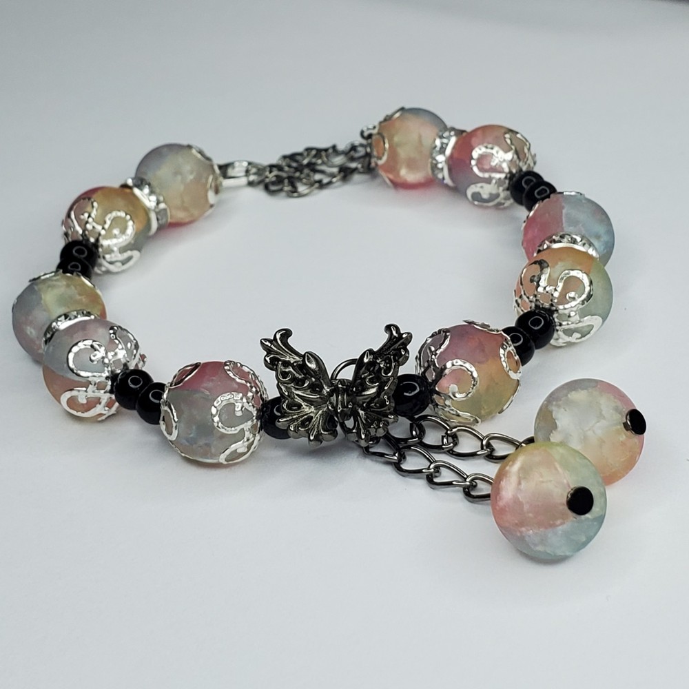 Hand crafted artisan unique gemstone bracelet
