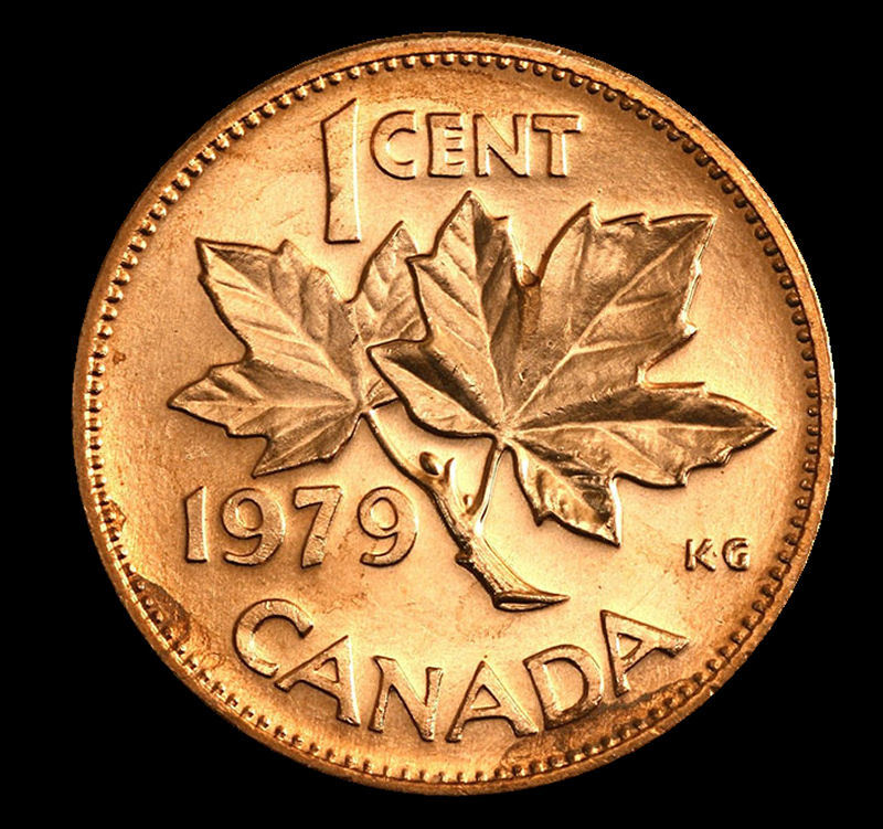(2-coins) 1979  Canada   1 cent     Uncirculated  mint coin from roll