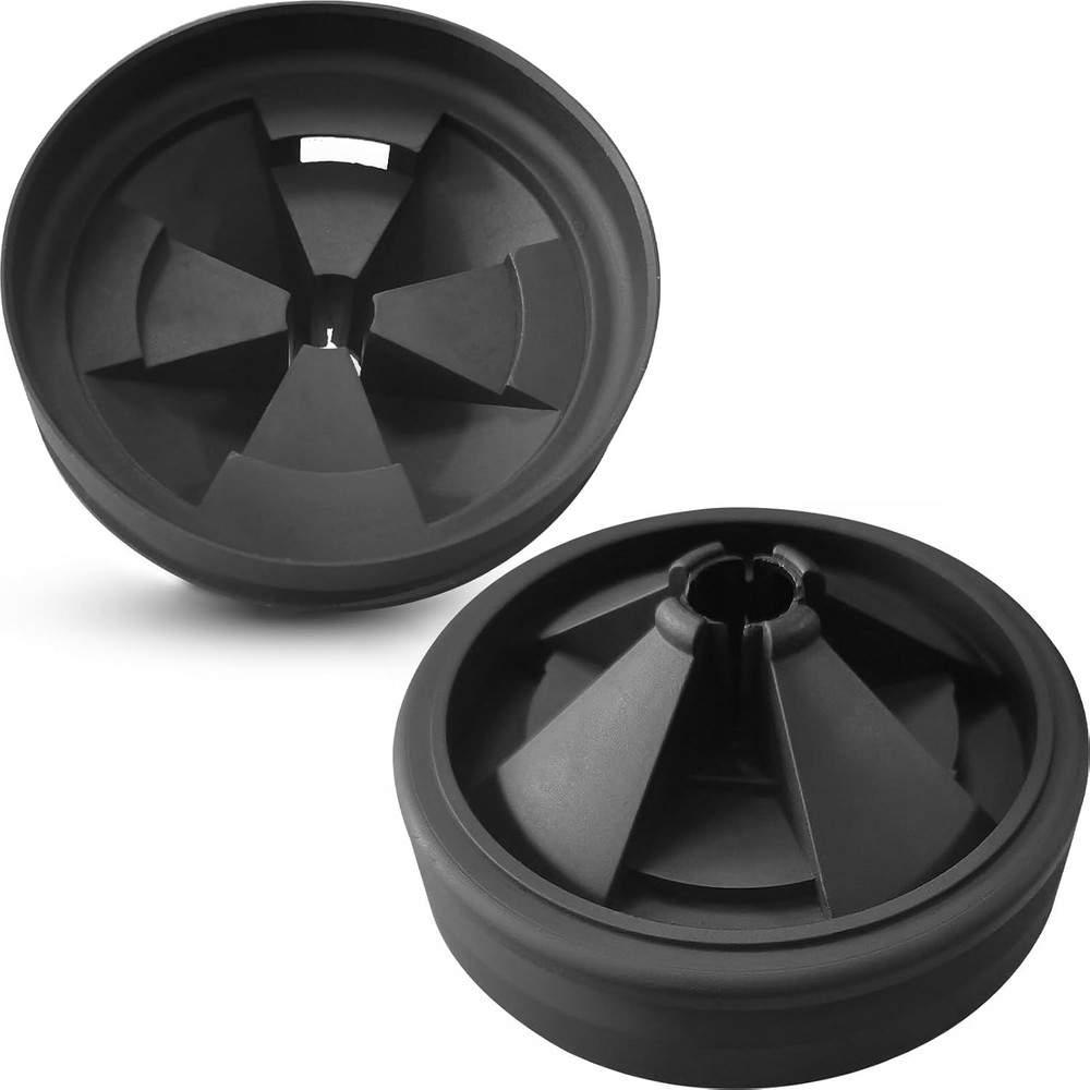 AR-PRO (2-Pack) Garbage Disposal Rubber Drain Insert Black Sink Baffle 3 3/8"