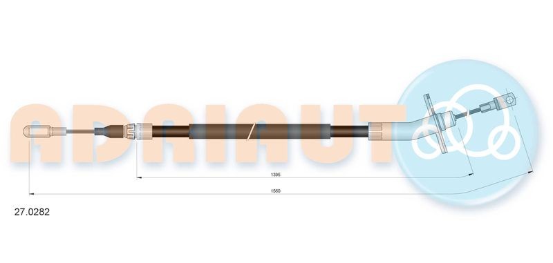 Cable Pull, parking brake ADRIAUTO 27.0282