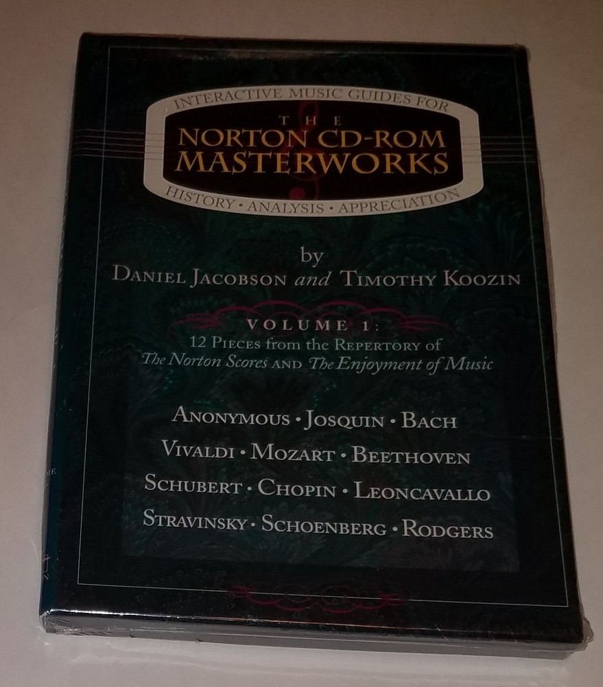 SEALED Norton CD-ROM Masterworks Interactive Guide History Anaylsis Appreciation