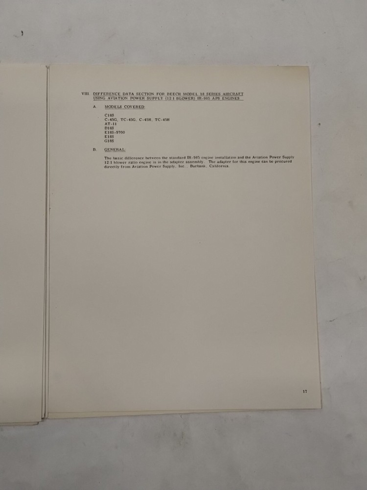 Bendix Model RS-10B2 Fuel Injection System Installation Instructions-Original