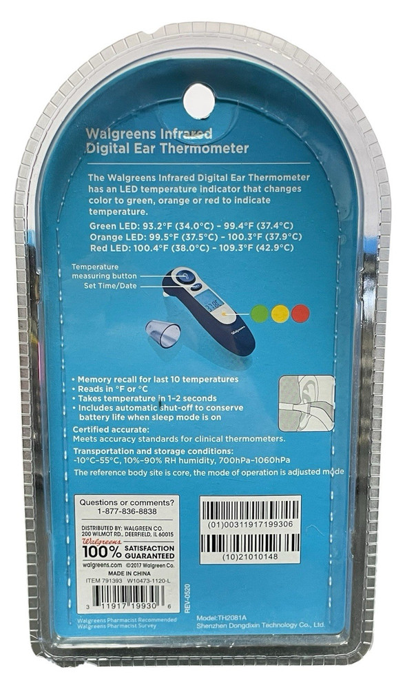 Walgreens Infrared Digital Ear Thermometer New&Improved