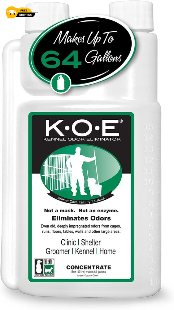 K.O.E Dog Kennel Odor Eliminator 16oz Concentrate Veterinary Strength Safe