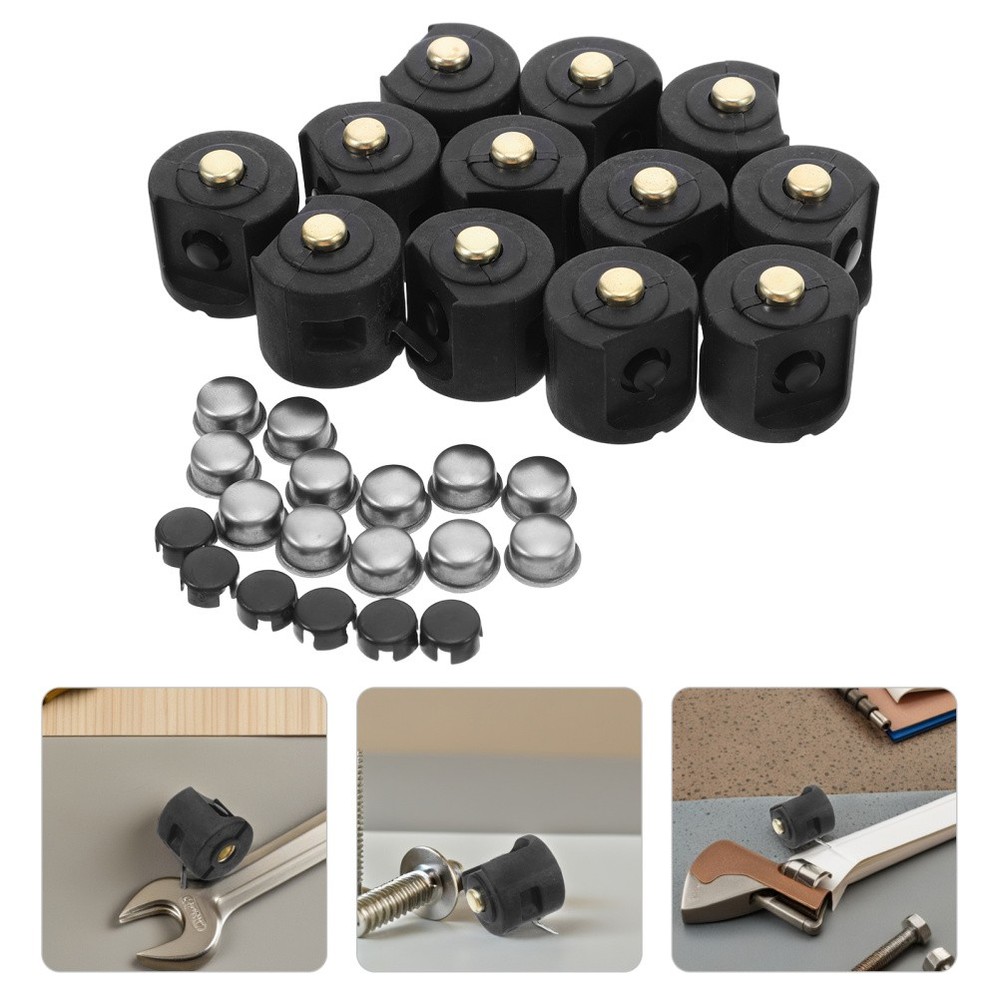 12 Sets Flashlight Hat Button Switch Protective End Cap Lens Cover