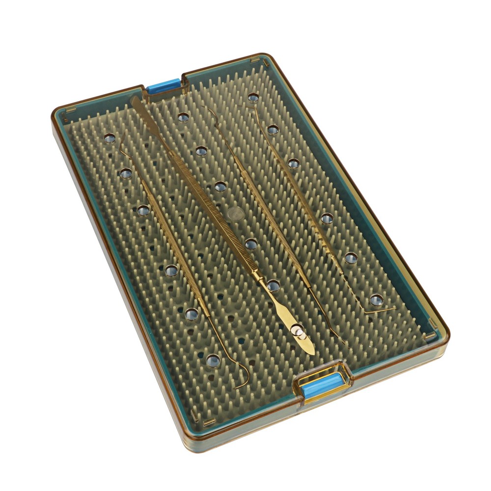 Single Layer Dental Silicone Sterilization Tray Case Disinfection Box Medium