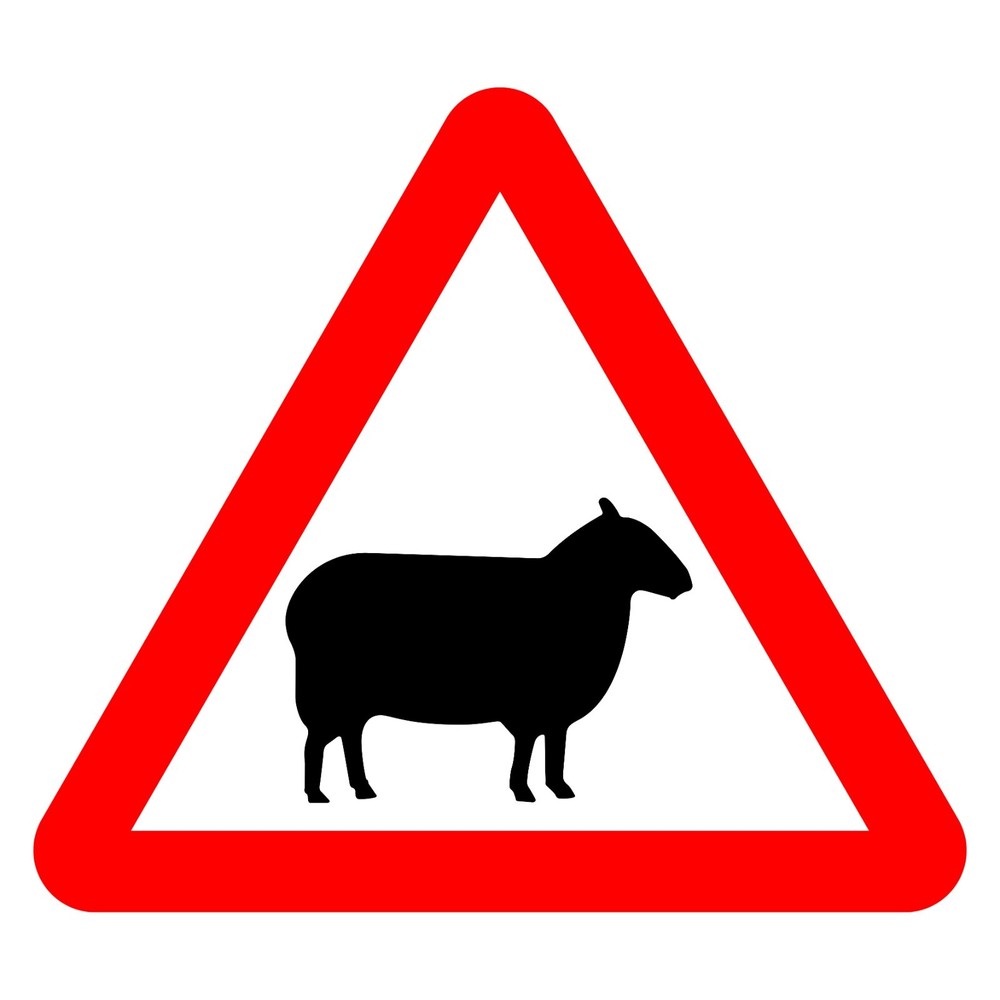 Sheep Sign or Sticker | WARN0038
