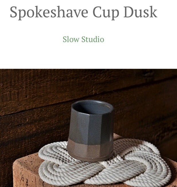 Slow Studios Natania Hume Minimalist Tableware Spokeshave Winter Light& Dusk Cup