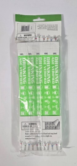 Amscan Wristbands Green 500 Count - Drinking Age Verified, Sequentially Numbered