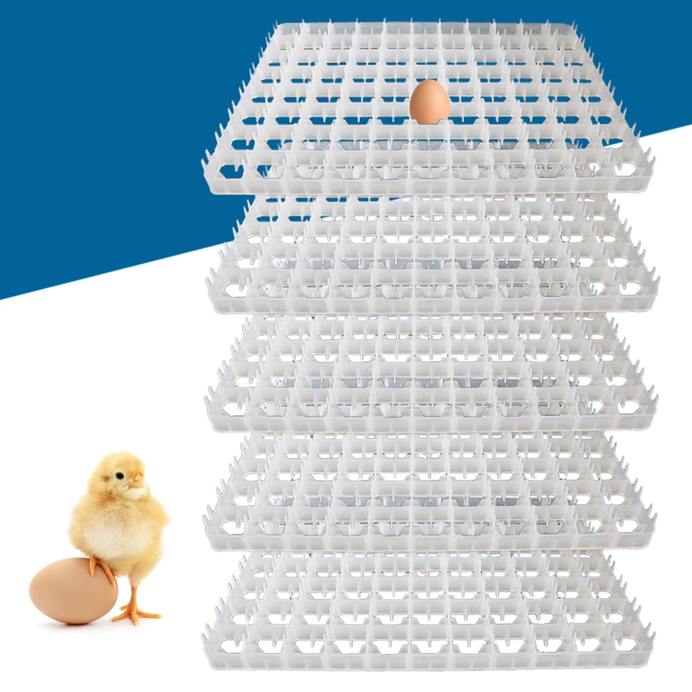 5 Pack Durable Egg Incubator Trays for 88 Eggs - Reliable Hatching Aid