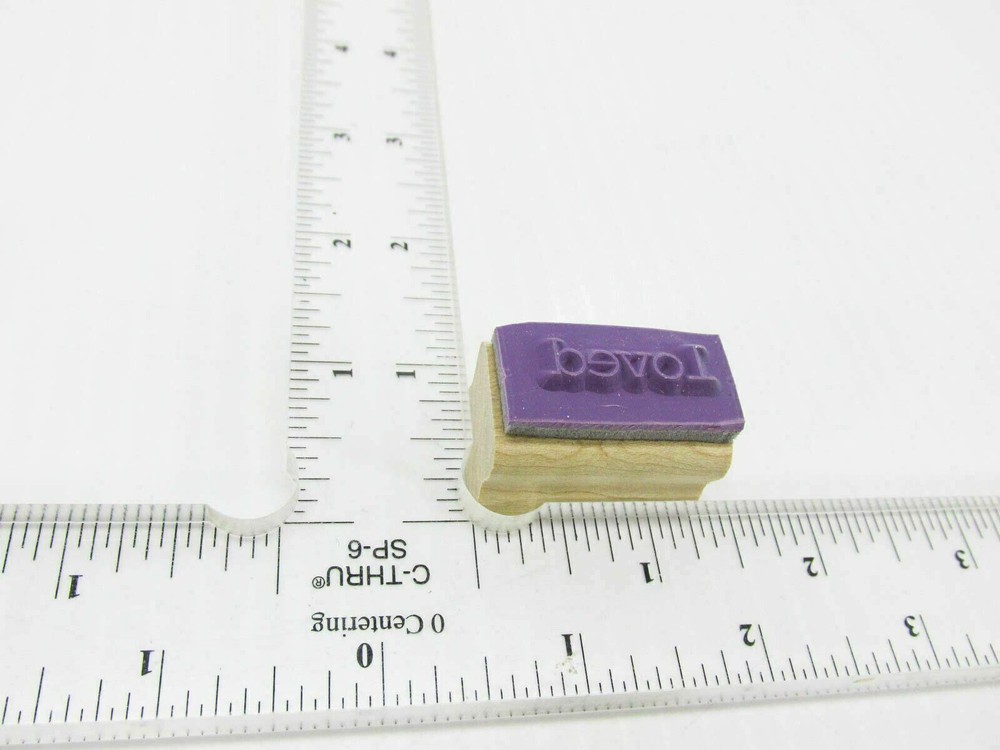 Lower Case Type Loved Rubber Stamp - Stamp Set E06