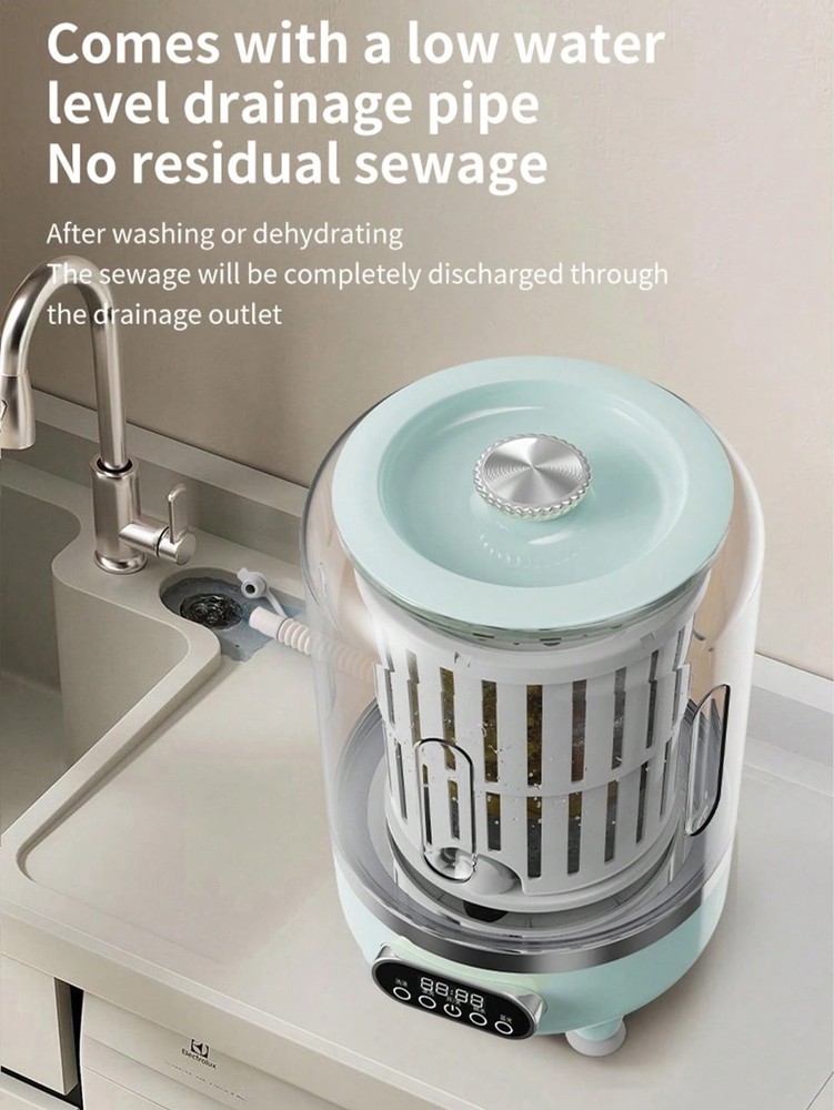 Portable Washing Machine Mini Washer with USB/DC Power & Battery White Compact