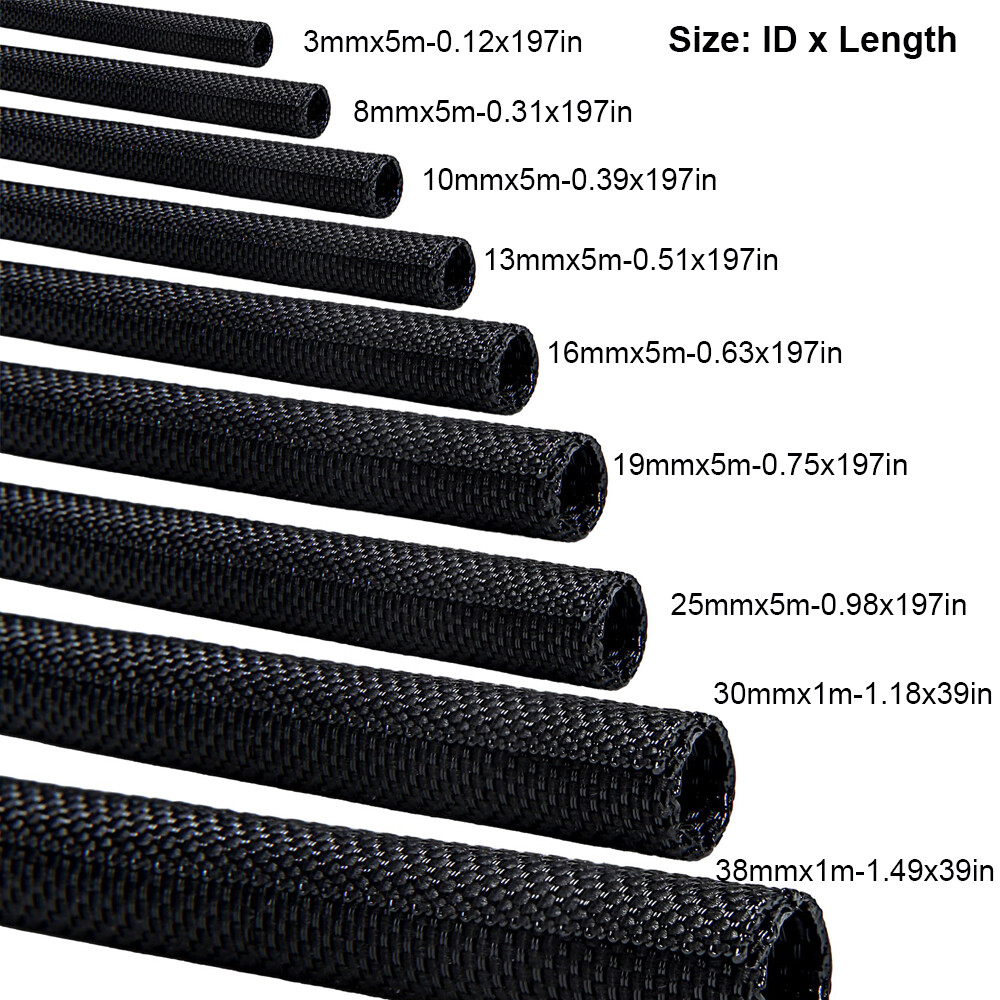 197 inch Cable Sleeve, PC Cable Wrap, Computer Cable Management Sleeve