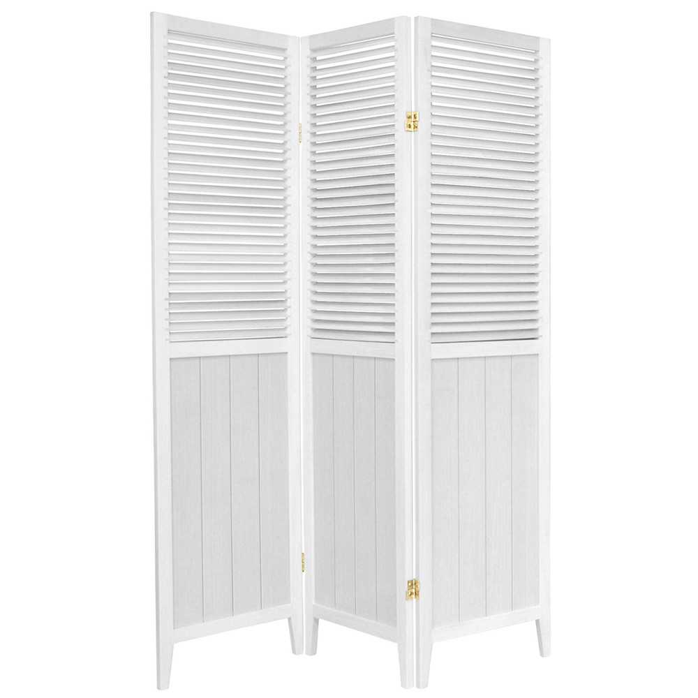 6 ft. Tall Beadboard Divider - White - 3 Panels