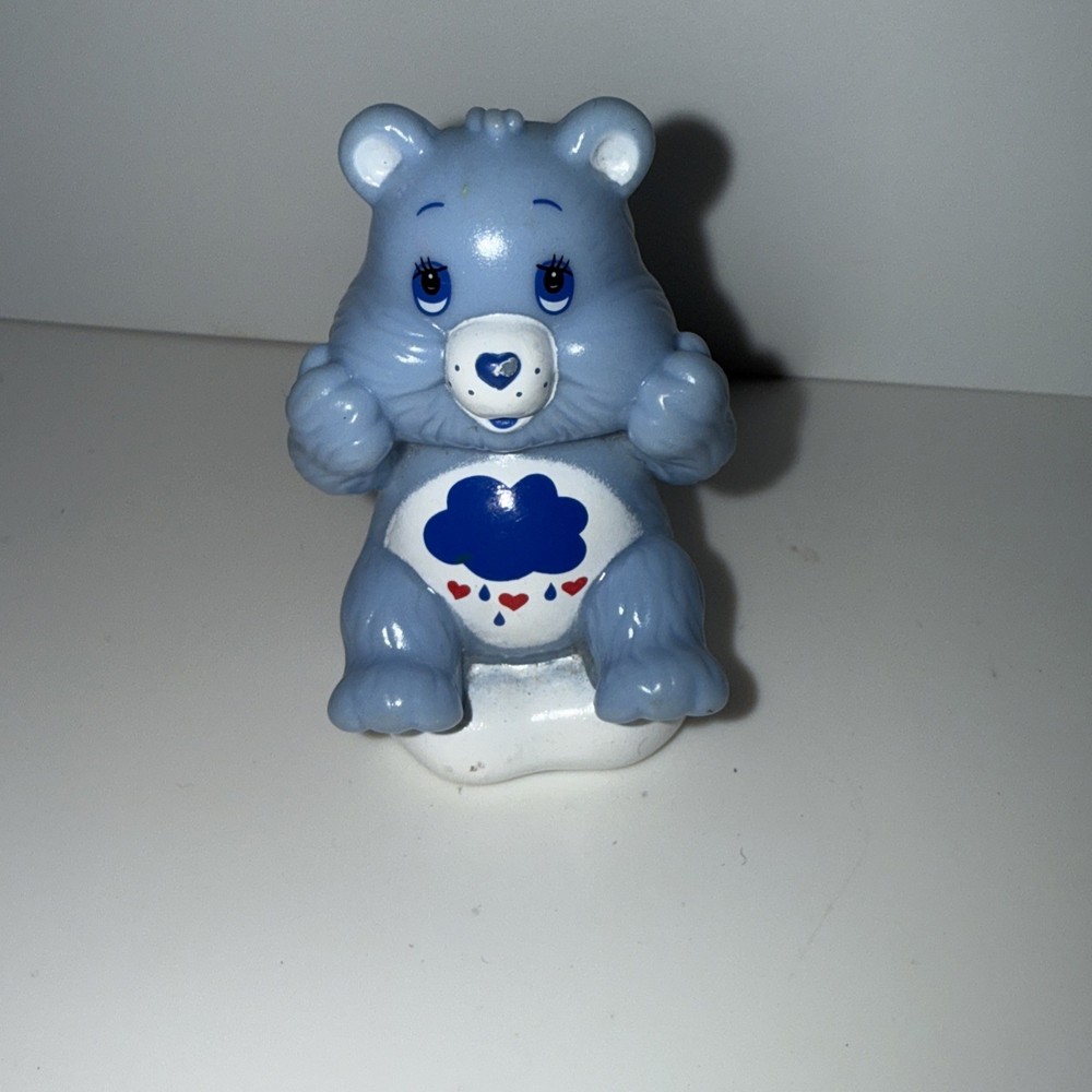 Care Bears GRUMPY BEAR Blue Figure In Cloud Vintage