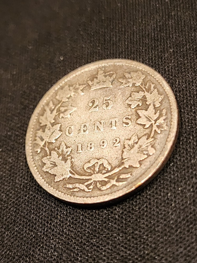1892 Canada 25 Cents Silver Coin