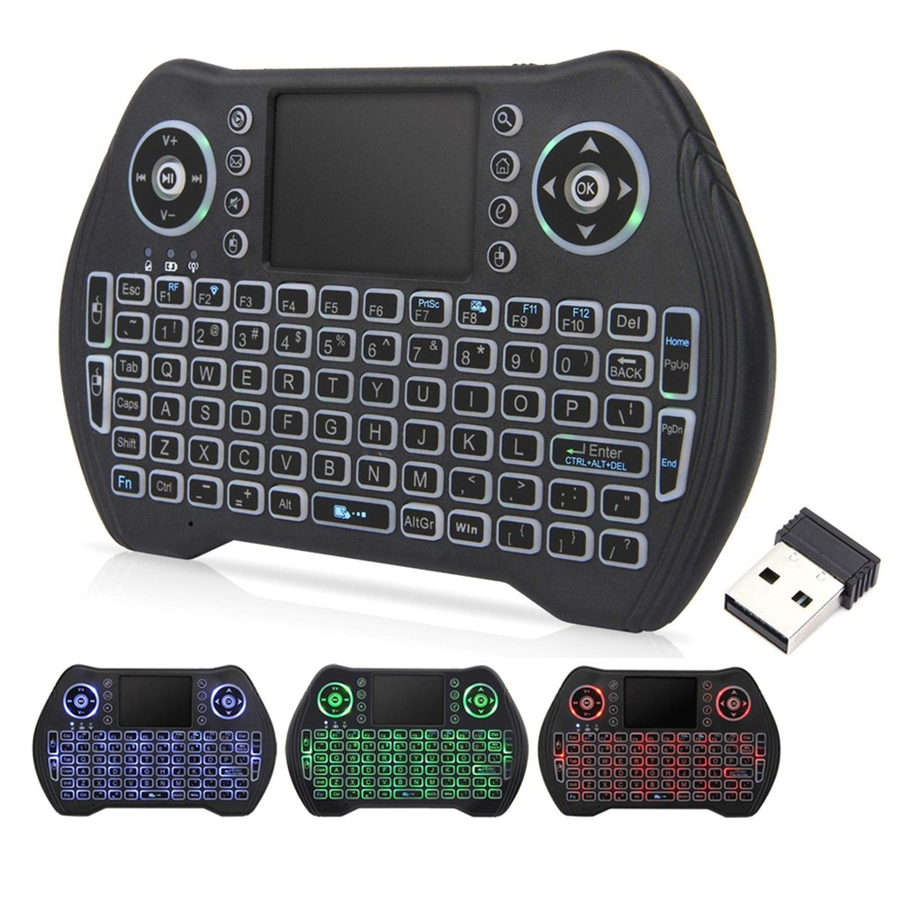 Backlit Mini Keyboard,2.4GHz Wireless Mini Keyboard with Touchpad Mouse Handh...