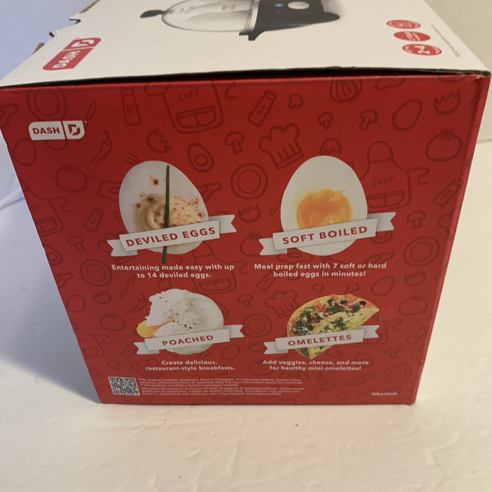 Dash - 7-Egg Everyday Rapid Electric Egg Cooker - Black - NEW