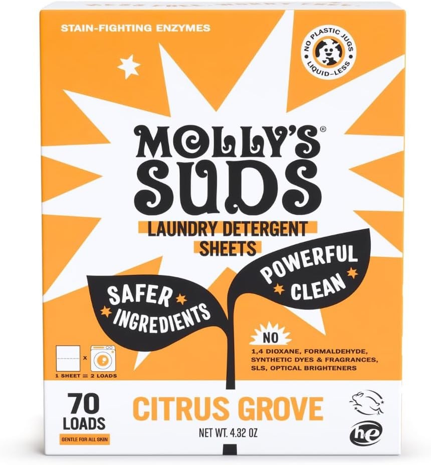 M’s Suds Laundry Deternt Sheets | ntle on Sensitive Skin, Powerful