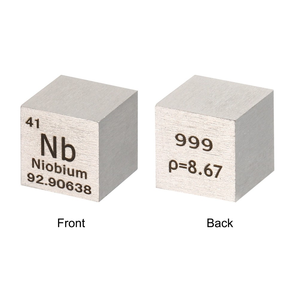 Niobium Cube,10mm Nb-Density Cube High Density Element Cube Unique Metal Cube