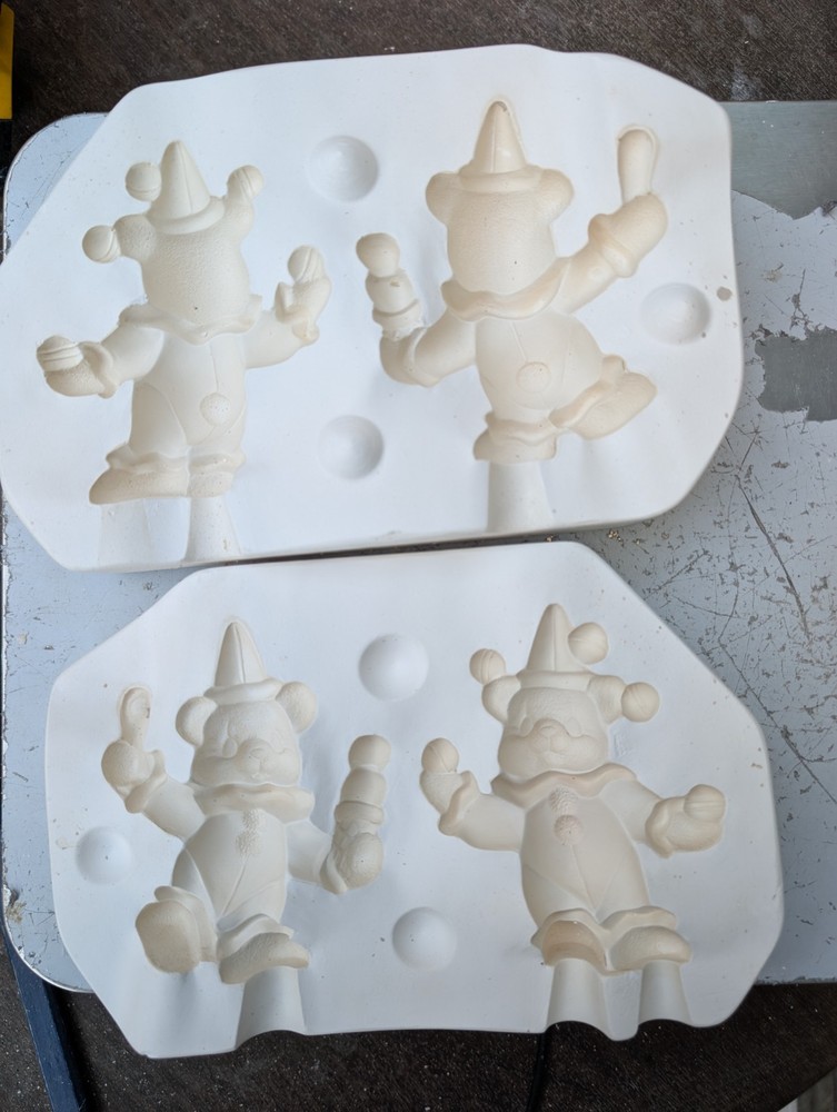 Clown Bear Vintage Slip Casting Ceramic Mold