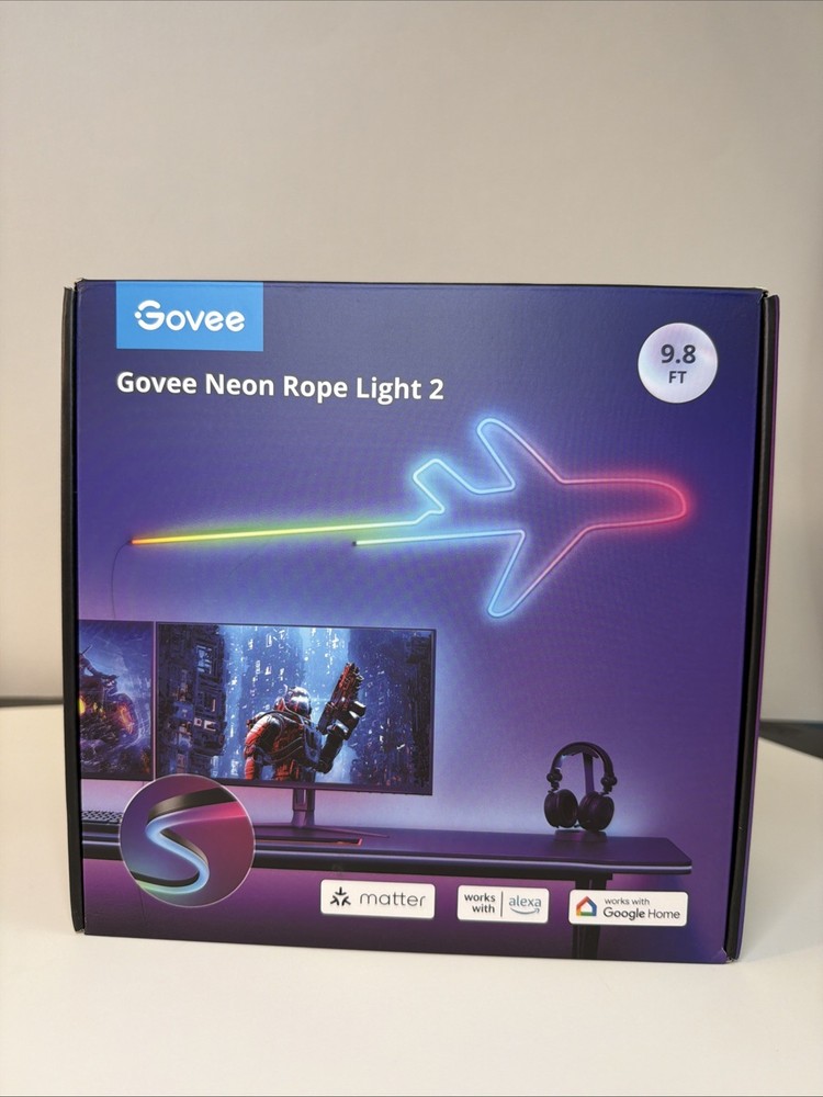 Govee Neon Rope Light 2 Black 9.8 Ft