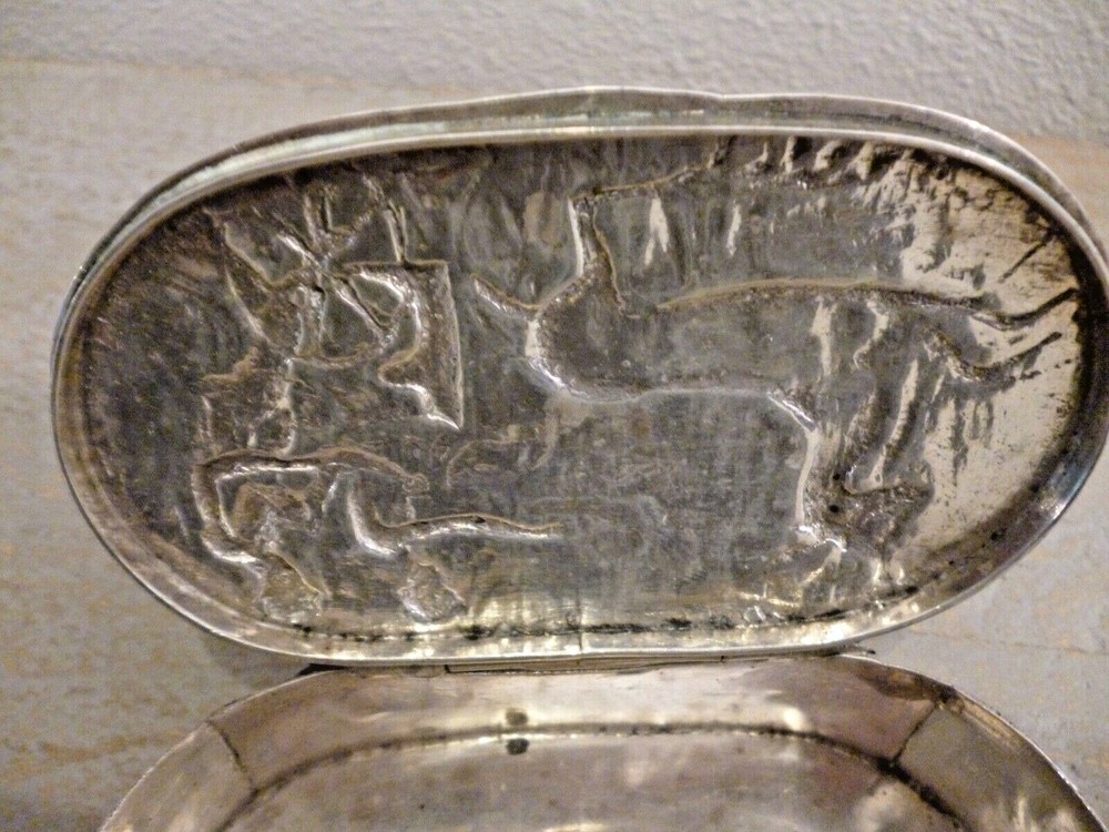 Antique Unique Continental Silver Highly Decorated Presentation Box C 1920's