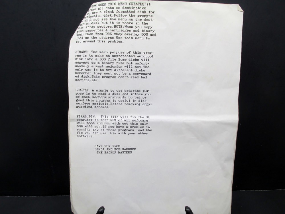 Pirate's Treasure Chest by Gardner Computing, Descriptions of 17 Programs, 1984