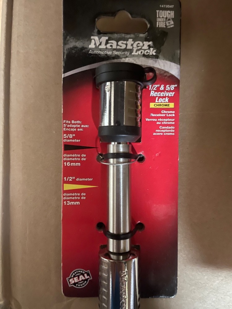MasterLock Chrome Receiver Hitch Lock