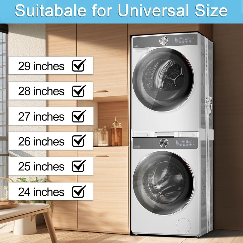 Stacking Kit for Washer Dryer - Pull-Out Rack - Universal 24-29" Fit