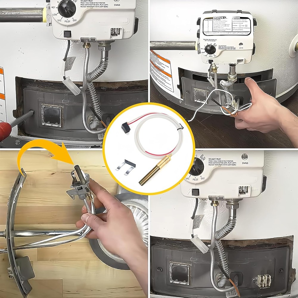 LP Thermopile Senor Component for Pilot Burner Assembly Replace White