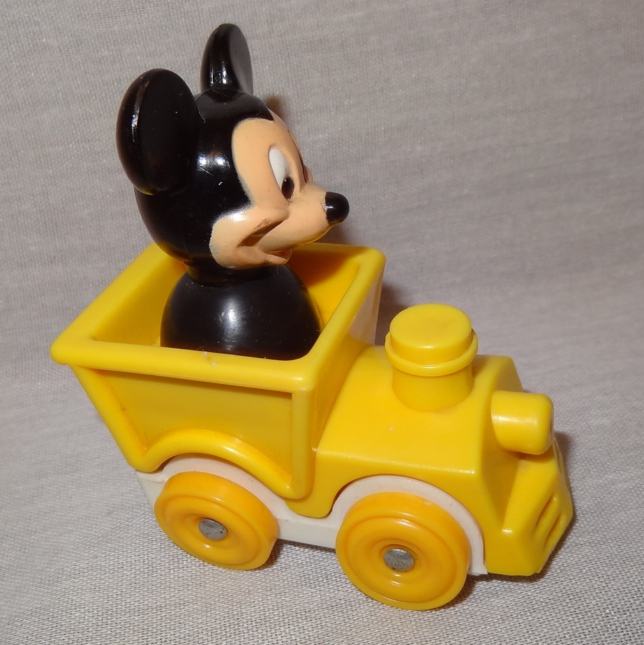 Mickey Mouse Disney Train Engineer Toy 2" Yellow Illco