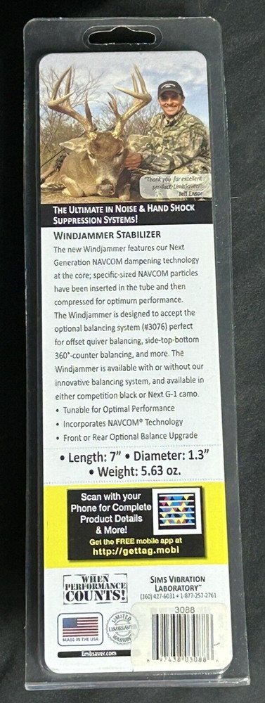 Limbsaver Windjammer Stabilizer (Next G-1 Camo/Red) #3088