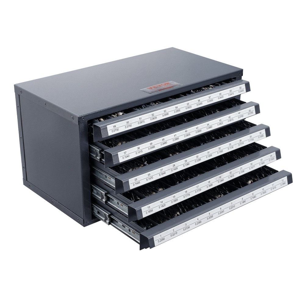 Drill Bit Dispenser Cabinet Five-Drawer Drill Bit Organizer Cabinet for #1