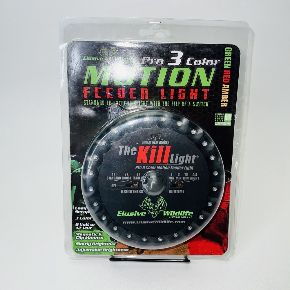Elusive Wildlife Technologies LP Kill Light Pro 3 Color Motion Feeder Light