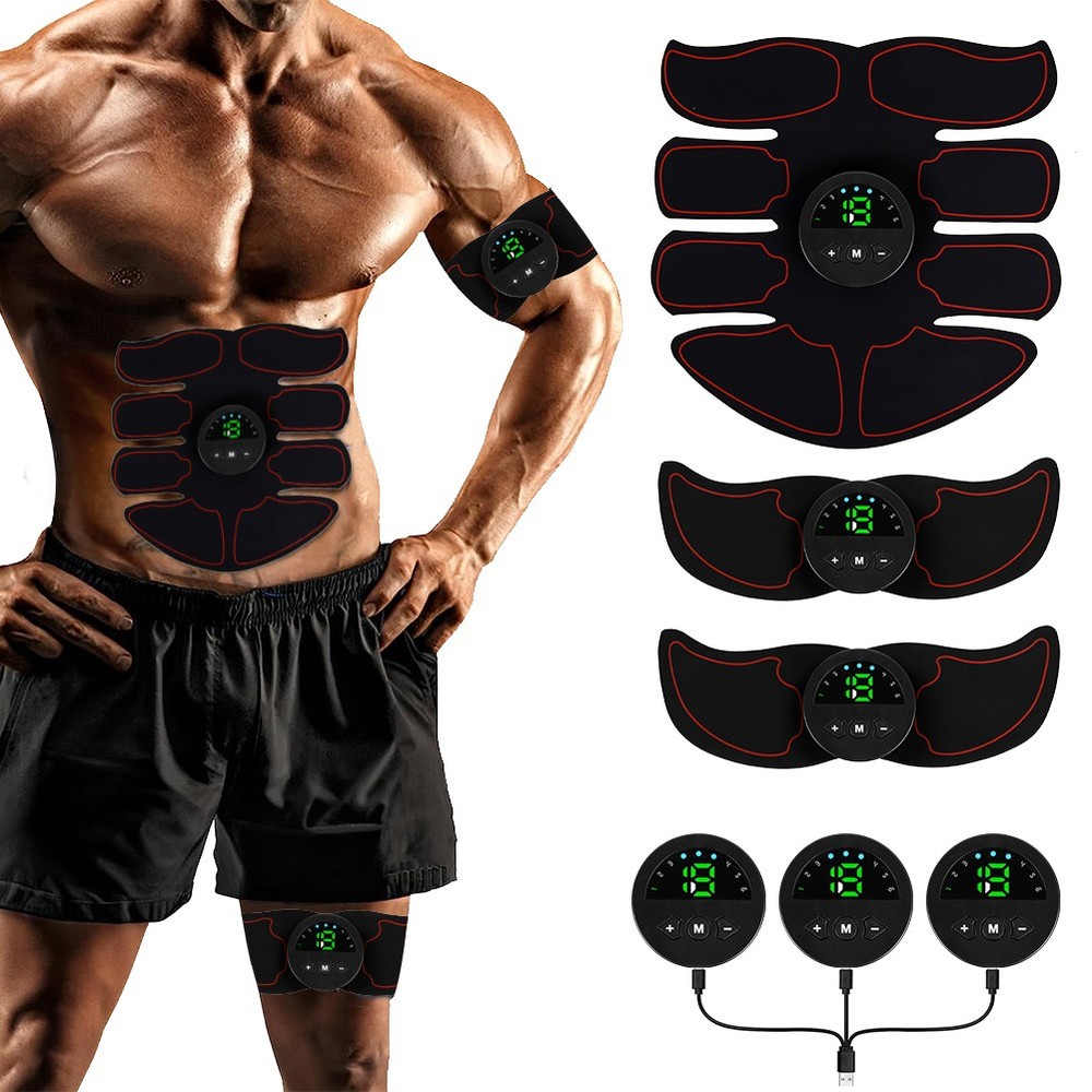 Abdominal Exercise Muscle Stimulator Belt Electric ABS Trainer Training Arms US