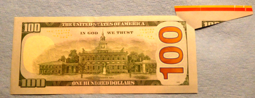 2009A $100 FRN CUTTING ERROR. Got from withdrawal into protected sleeve
