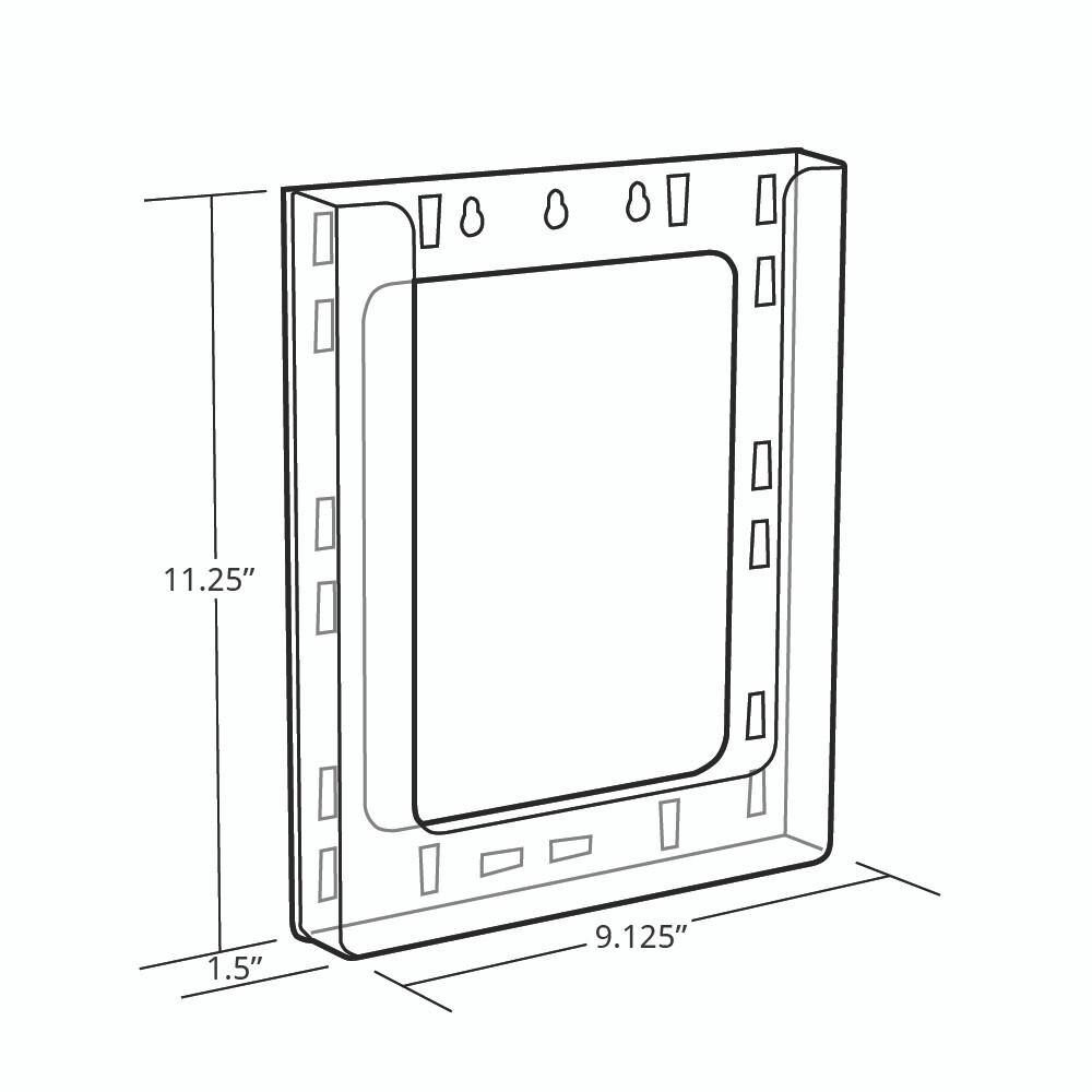Azar Displays Wall Mount Brochure Holder, 9"W, 10-Pack